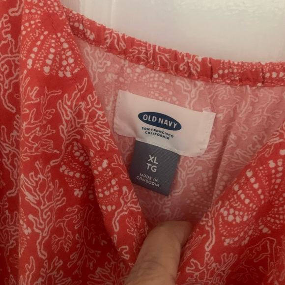 Old Navy Orange Shells Print Cami Dress Women's Size XL - Picture 4 of 13